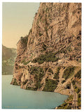 Axenstrasse general view Lake Lucerne Vintage A4 Photo Print