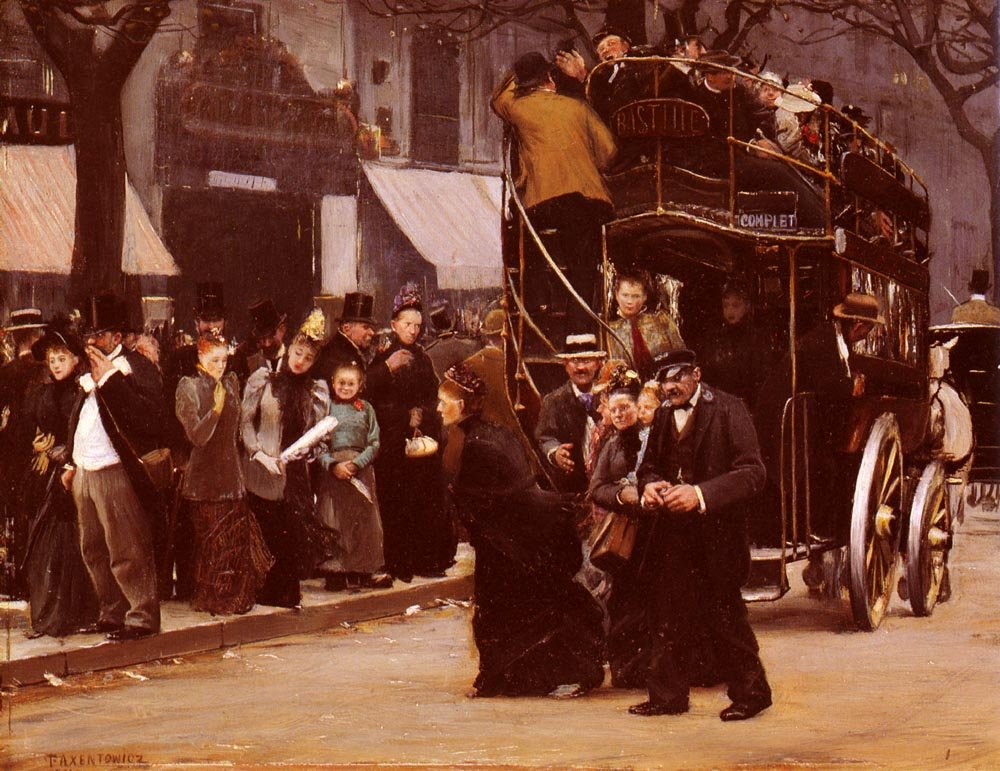 Axentowics Theodor The Omnibus Art A4 Photo Print