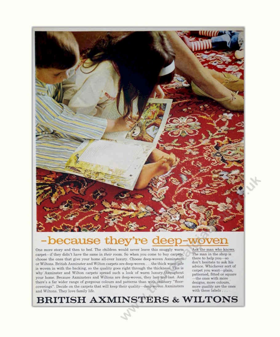 Axminster Carpet Vintage Retro Advert Poster A4 Photo Print