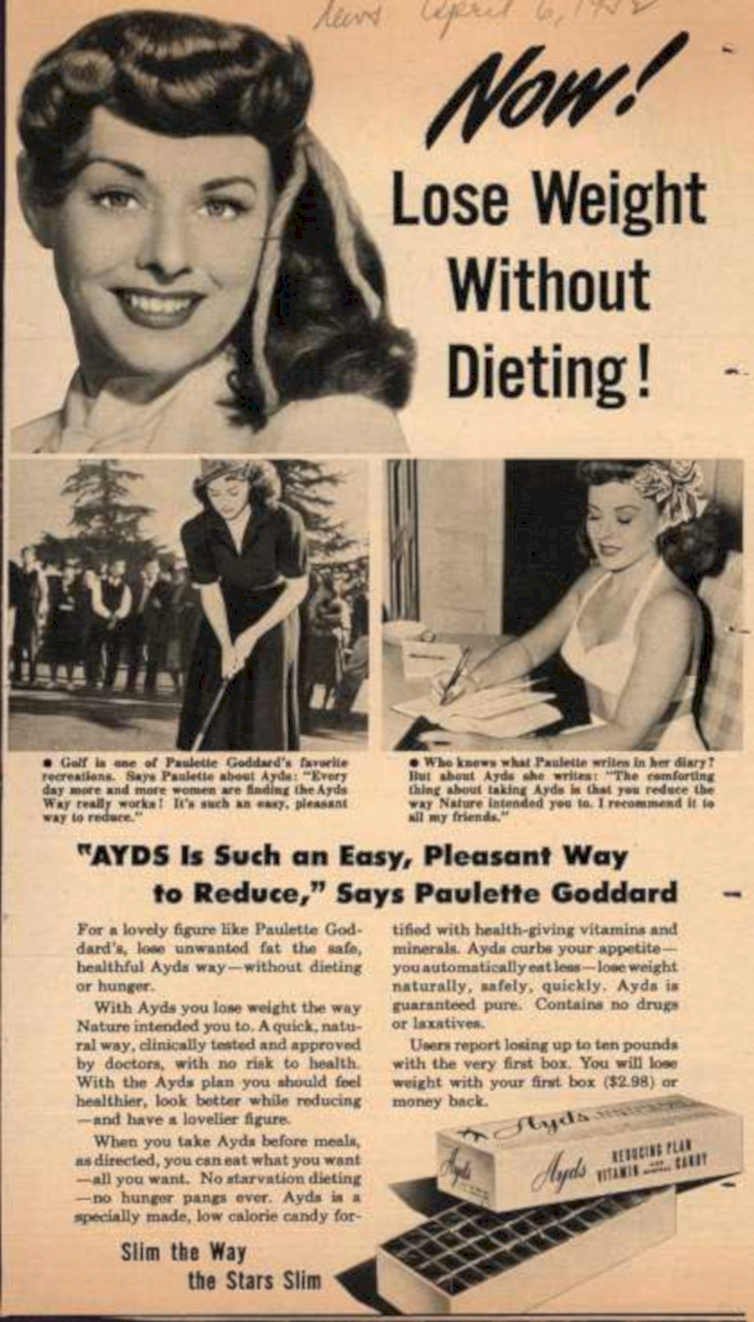 Ayds Women Table Vintage Retro Advert Ads A4 Photo Print