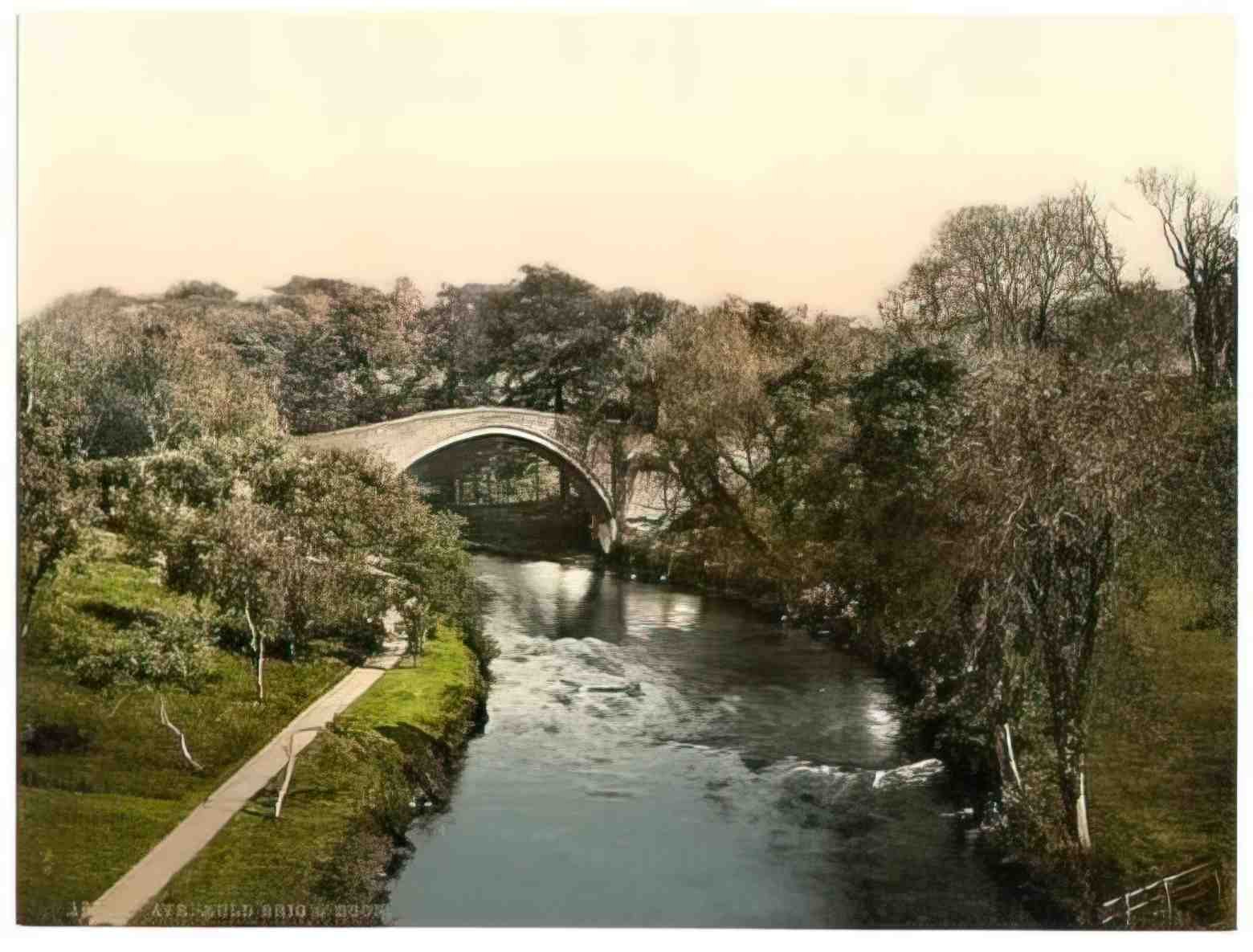 Ayrshire Ayr Auld Brig o Doon Vintage A4 Photo Print