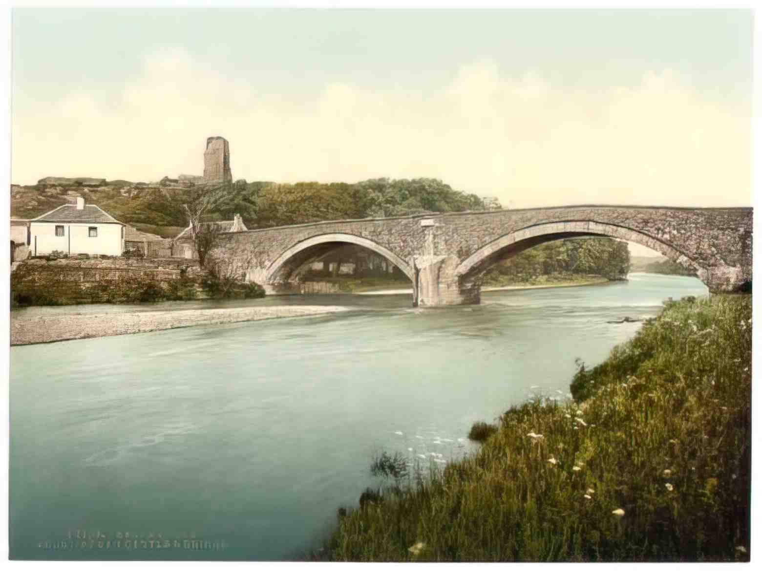 Ayrshire Ballantrae Ardstinchar Castle and Bridge Vintage A4 Photo Print