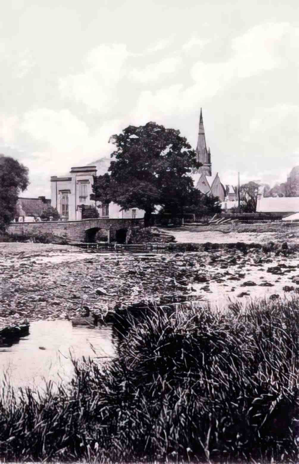 Ayrshire Cumnock Lugar Water and UF Churches Vintage A4 Photo Print