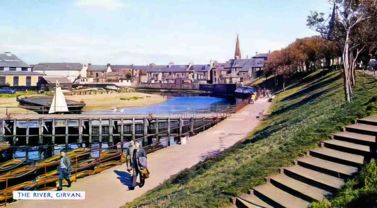 Ayrshire Girvan The River Vintage A4 Photo Print
