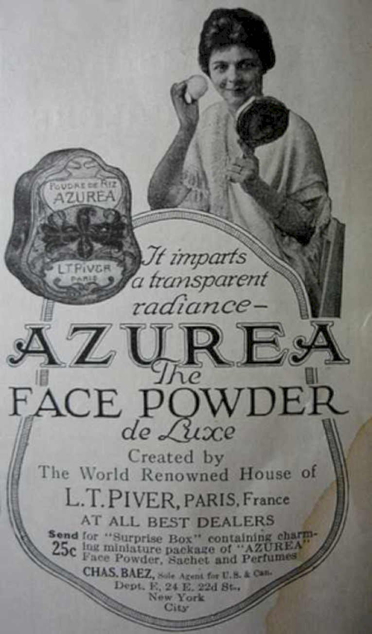 Azurea Powder Face Vintage Retro Advert Ads A4 Photo Print