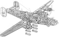 B 24 Liberator cutaway A4 Photo Print