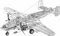 B 25 Mitchell cutaway A4 Photo Print