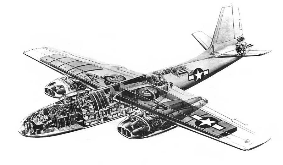 B 45 Tornado cutaway A4 Photo Print