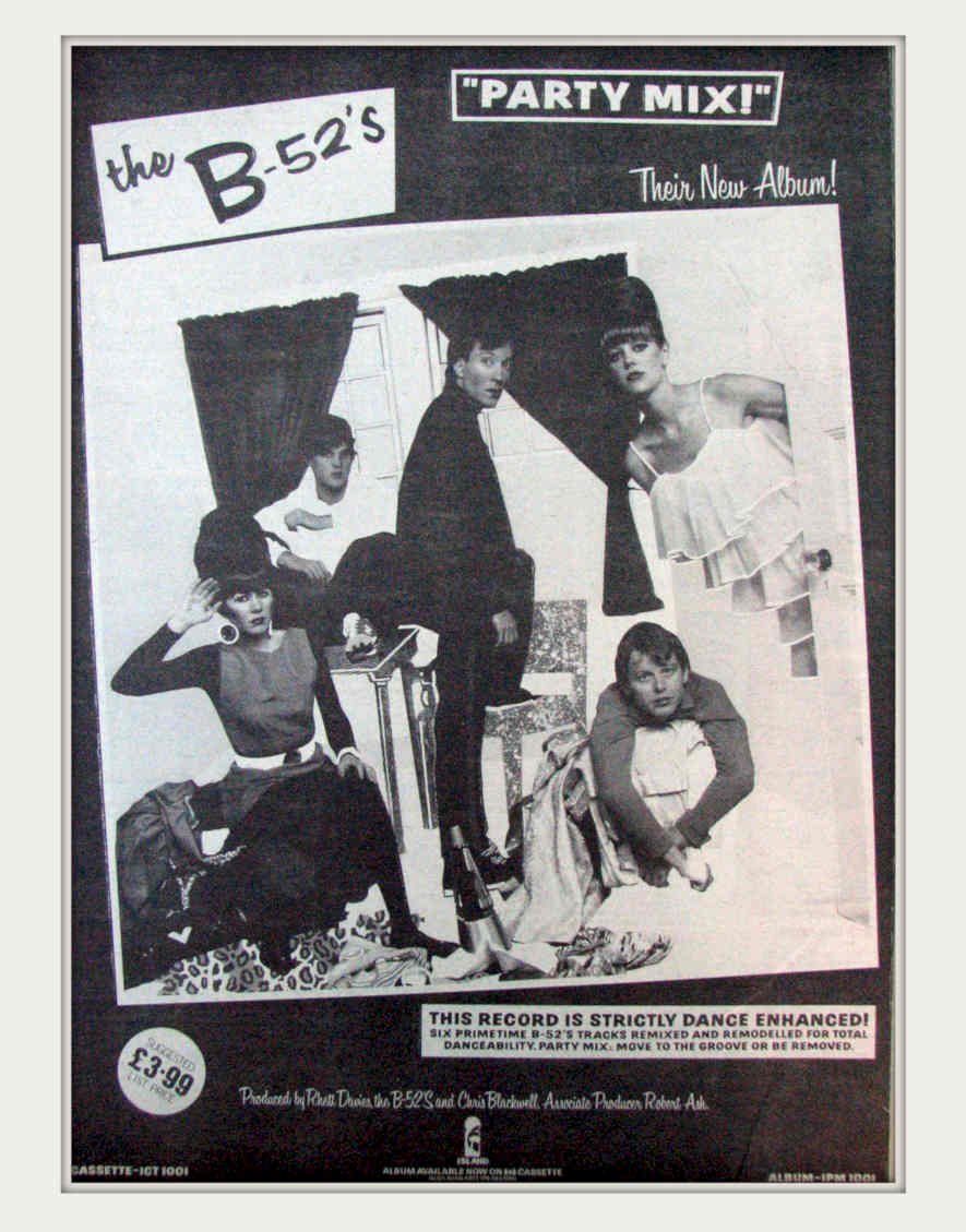 B 52s Party Vintage Retro Advert Poster A4 Photo Print