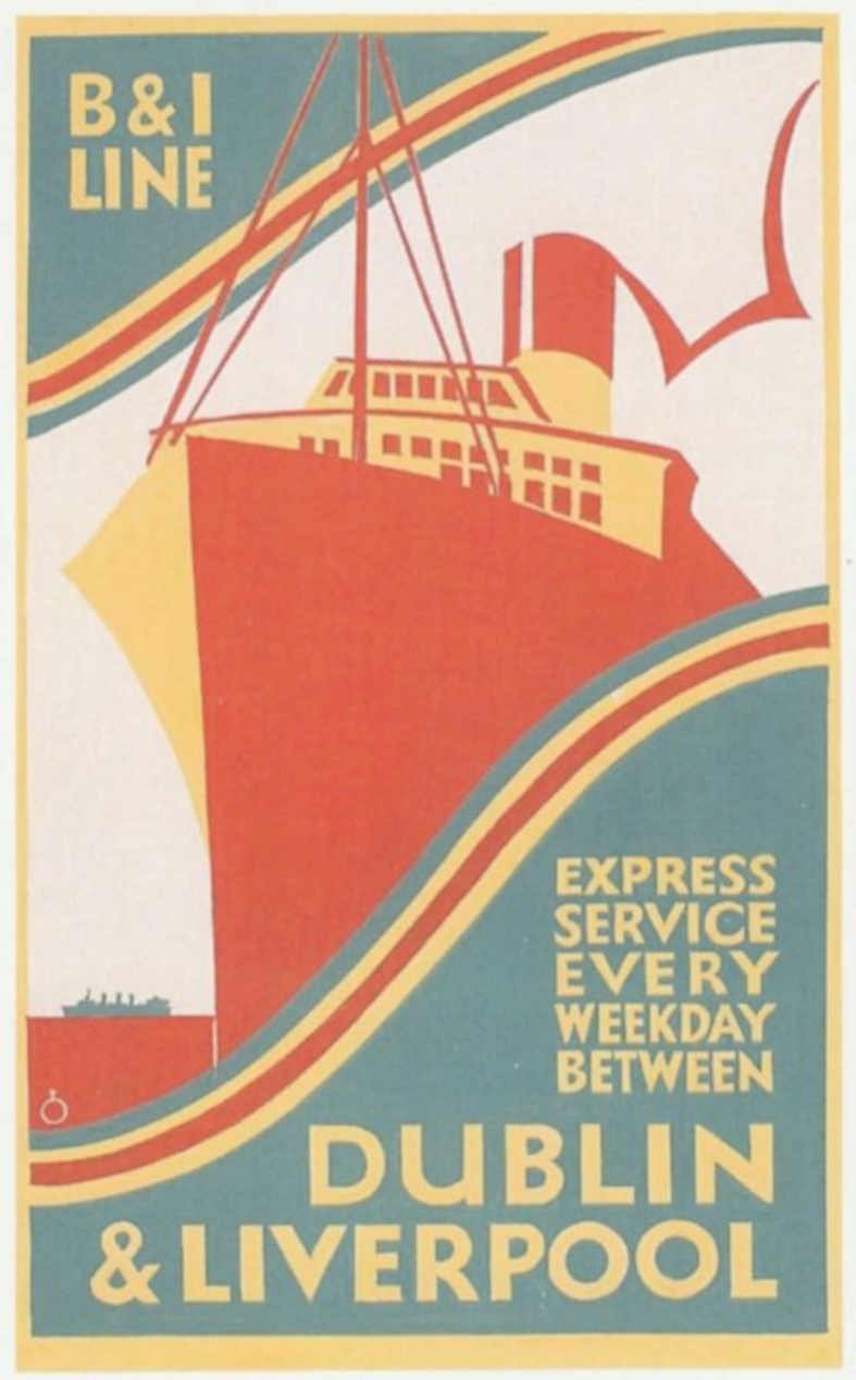 B I Line Vintage Retro Advert Poster A4 Photo Print
