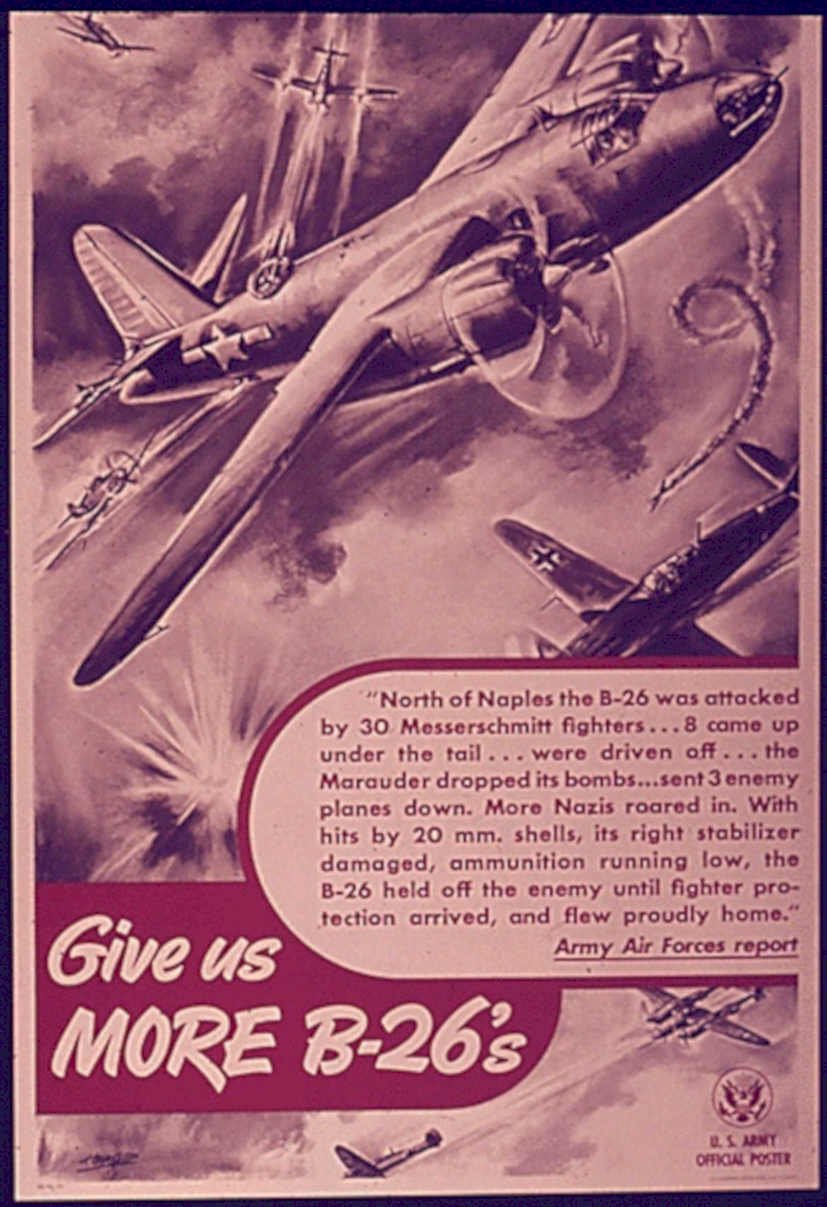 B26 Marauders Naples Vintage Retro Advert Poster A4 Photo Print