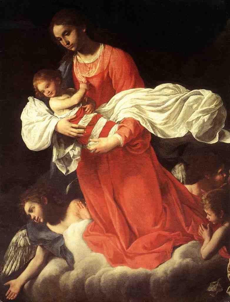 BAGLIONE Giovanni The Virgin And The Child With Angels Art A4 Photo Print