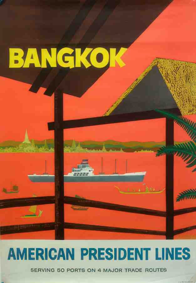 BANGKOK Vintage Advert A4 Photo Print