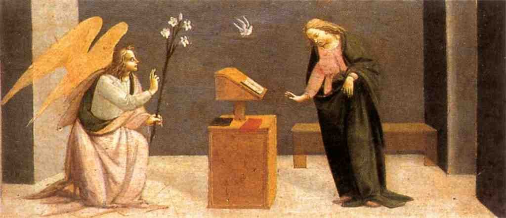 BARTOLOMEO DI GIOVANNI Predella Annunciation Art A4 Photo Print