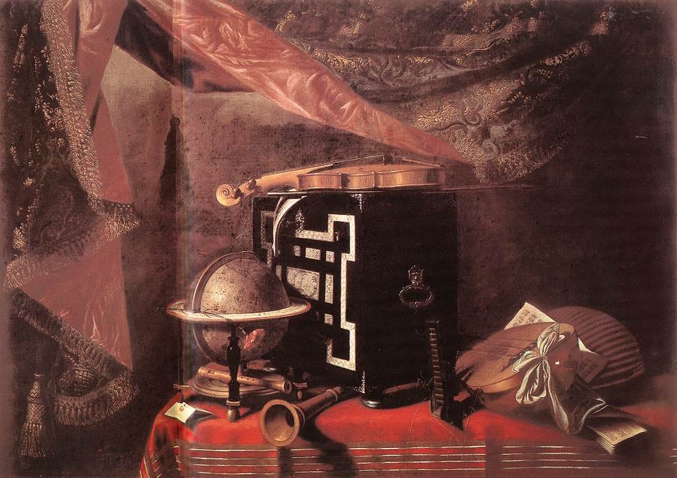 BASCHENIS Evaristo Still Life With Instruments Art A4 Photo Print UK