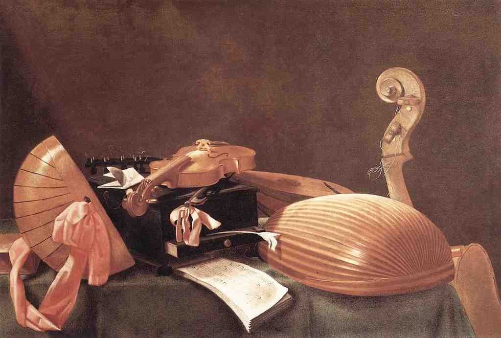 BASCHENIS Evaristo Still Life With Musical Instruments 2 Art A4 Photo Print