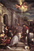 BASSANO Jacopo St valentine Baptizing St Lucilla A4 Photo Print