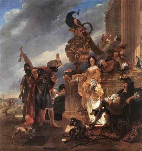 BERCHEM Nicolaes Merchant Receiving A moor In The Harbour  A4 Photo Print