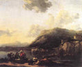 BERCHEM Nicolaes landscape With Jacob Rachel And Leah  A4 Photo Print
