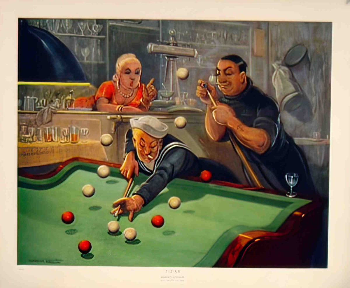 BILLARD Advert A4 Photo Print