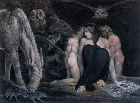 BLAKE William Hecate Or The Three Fates A4 Photo Print
