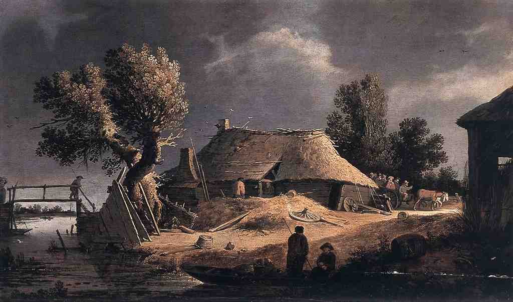 BLOOT Pieter de Landscape With Farm Art A4 Photo Print