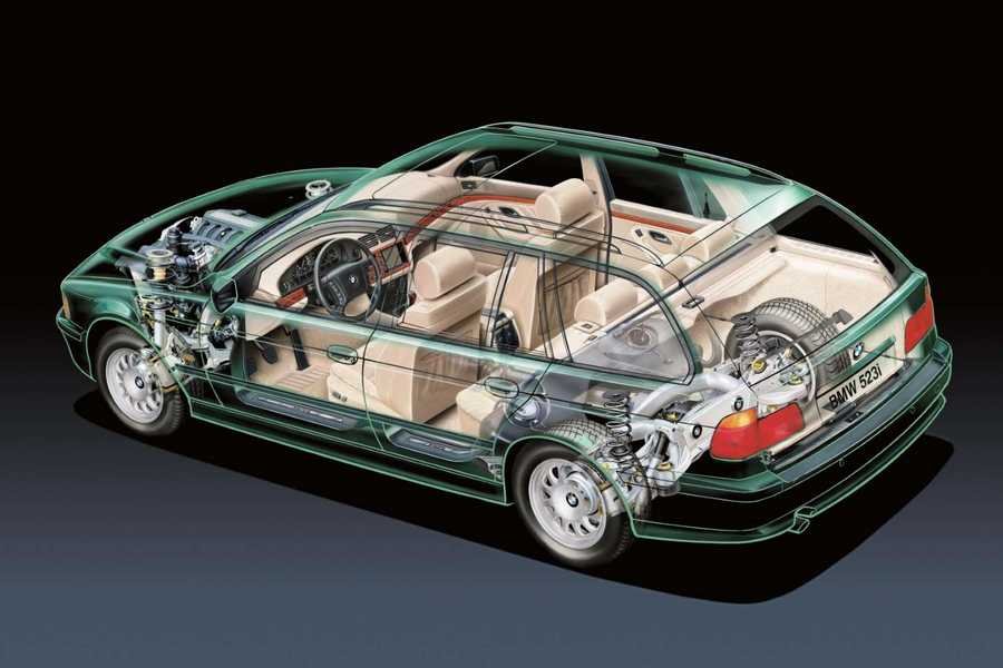 BMW 5 Series  E39 cutaway A4 Photo Print