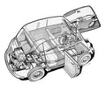 BMW 600 cutaway A4 Photo Print