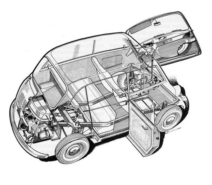 BMW 600 cutaway A4 Photo Print