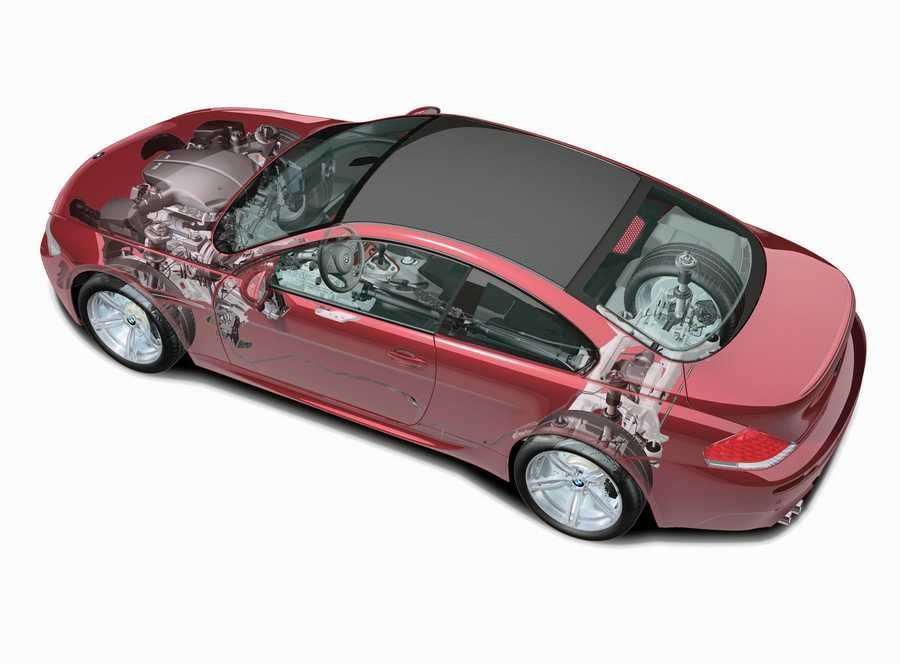 BMW 6Series E63 coupe 2005 cutaway A4 Photo Print