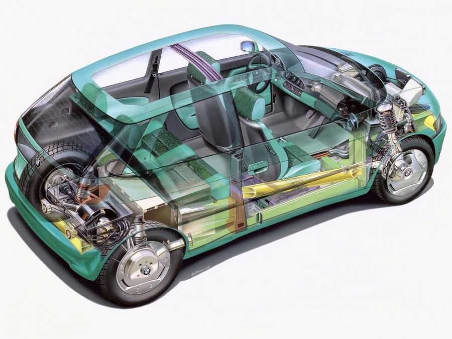 BMW E1 cutaway A4 Photo Print
