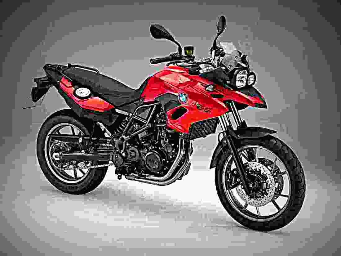 BMW F 700 GS 800cc 2 motorbike A4 Photo Print