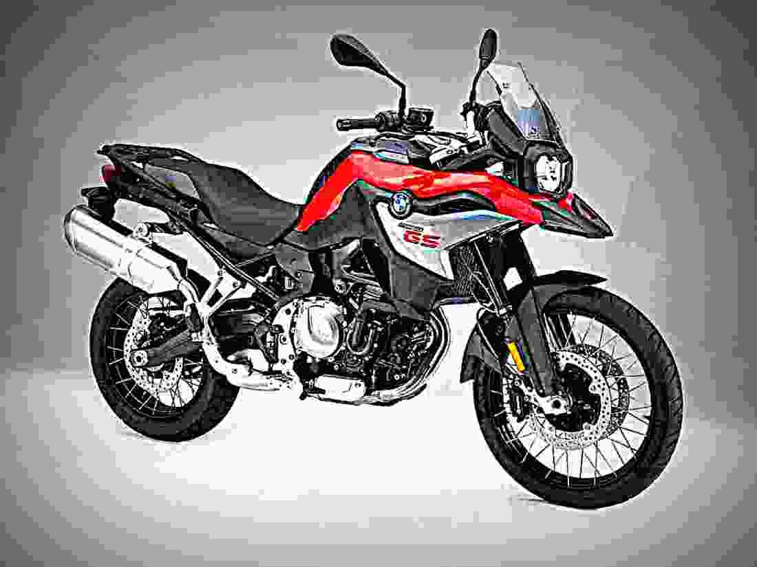BMW F 750 GS 2018 2 motorbike A4 Photo Print