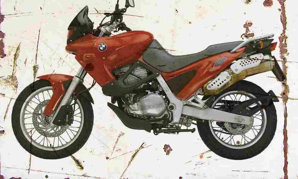 BMW F650 1995 Aged Vintage A4 Photo Print