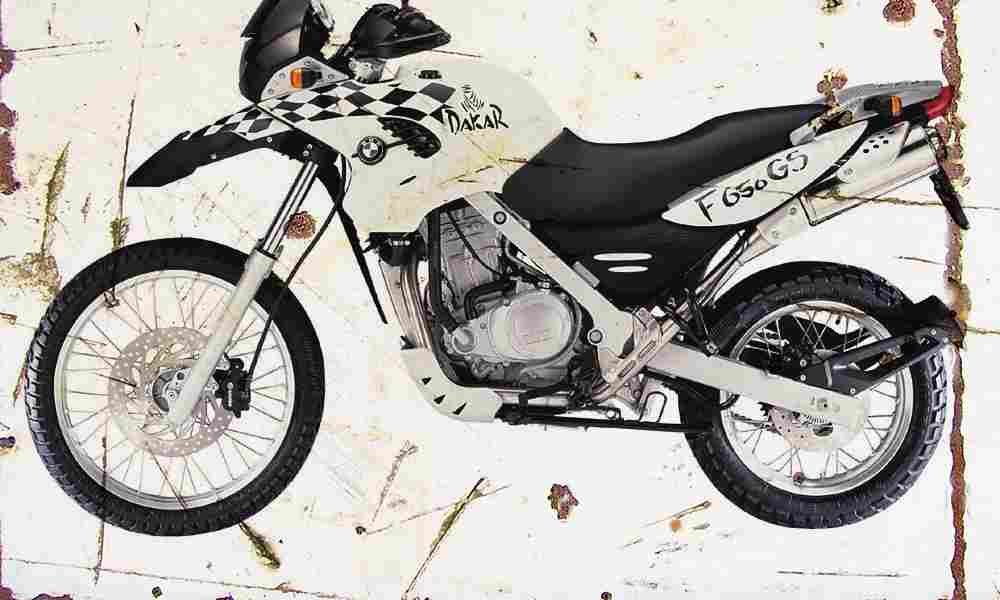 BMW F650GS Dakar 2000 Aged Vintage A4 Photo Print