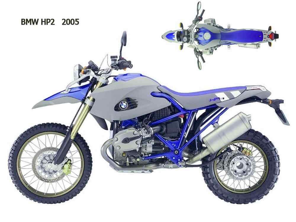 BMW HP2 2005 motorbike A4 Photo Print