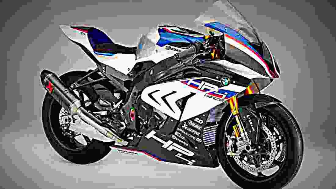BMW HP4 Race 2018 4 motorbike A4 Photo Print