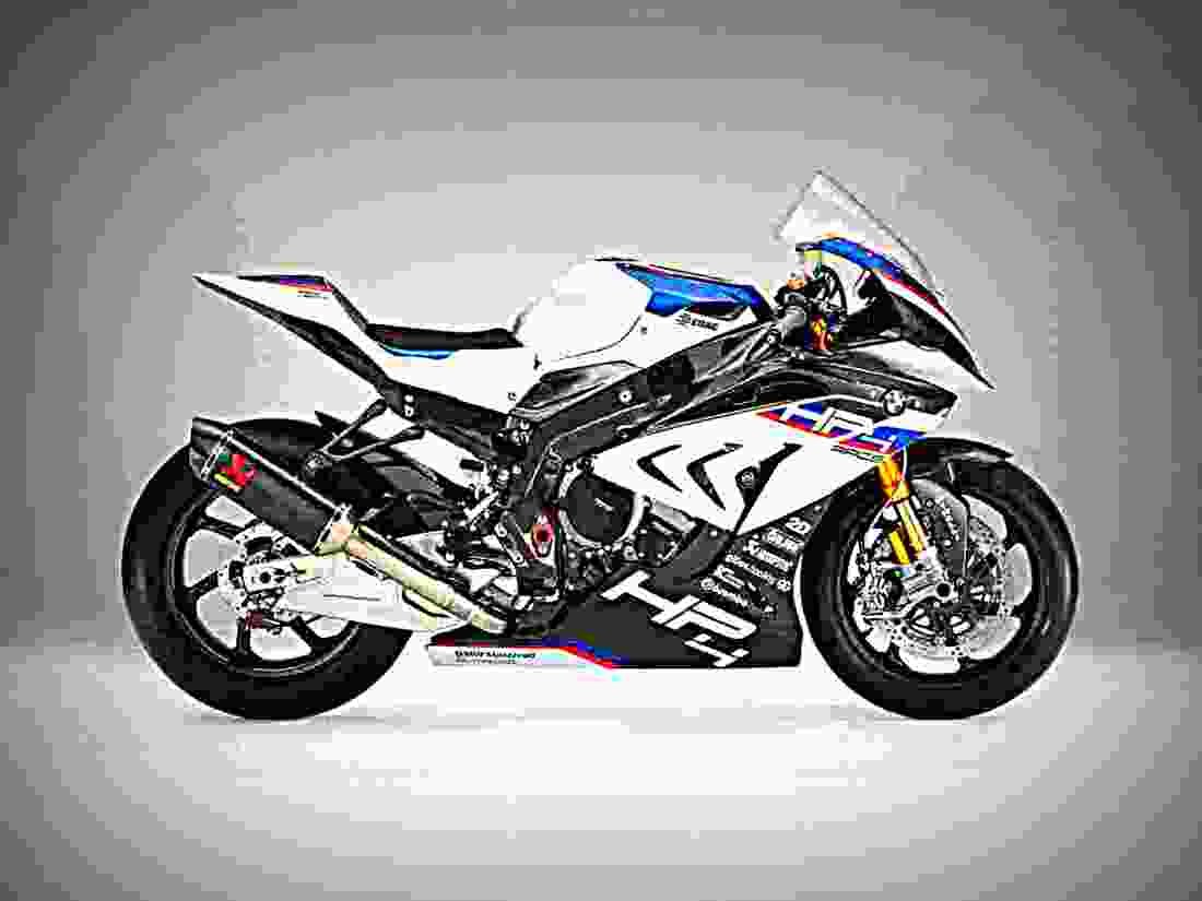 BMW HP4 Race 2019 1 motorbike A4 Photo Print