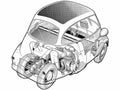 BMW Isetta cutaway A4 Photo Print