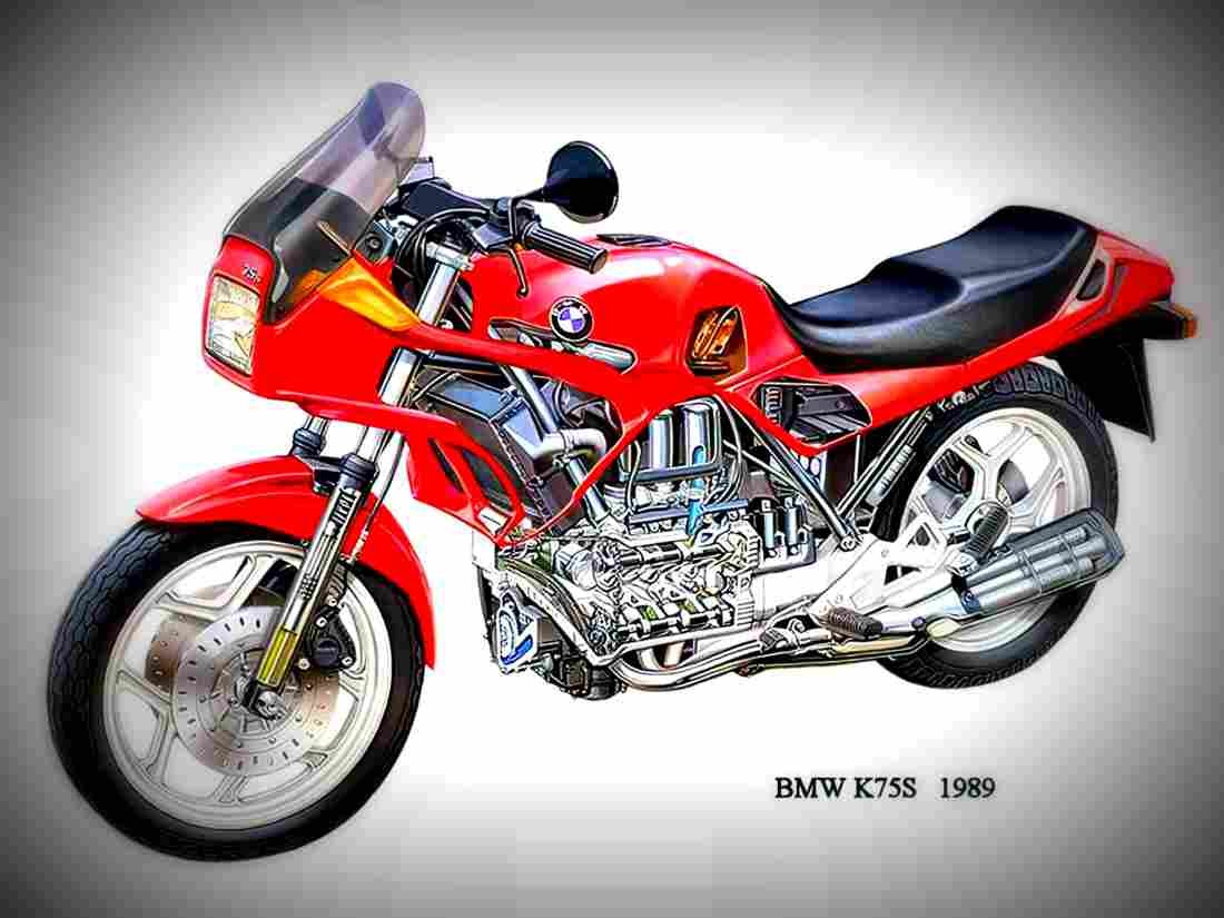 BMW K 75 S 1995 2 motorbike A4 Photo Print