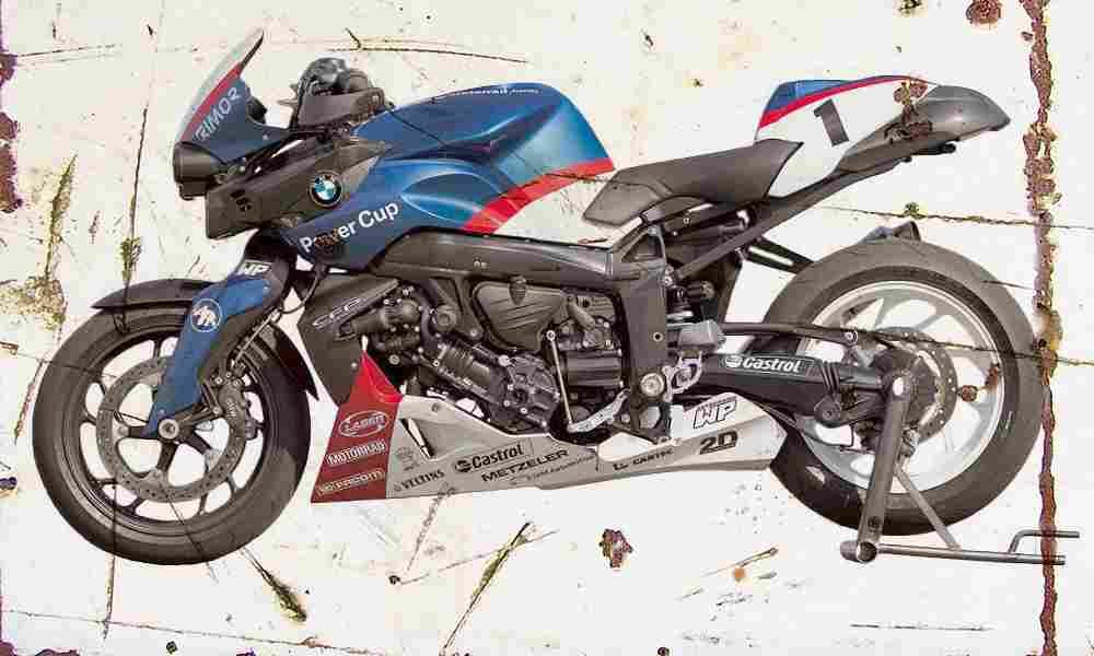 BMW K1200R PowerCup 2005 Aged Vintage A4 Photo Print
