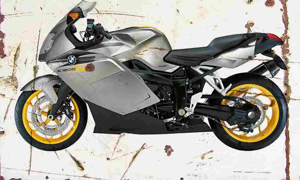 BMW K1200S 2007 Aged Vintage A4 Photo Print