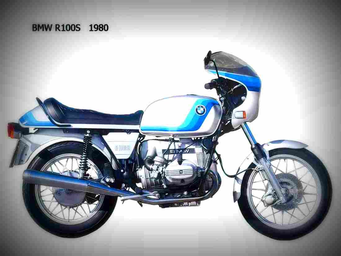 BMW R 100 1980 4 motorbike A4 Photo Print
