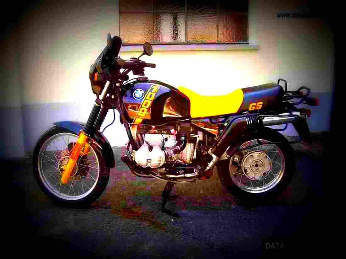 BMW R 100 GS 1988 1 motorbike A4 Photo Print