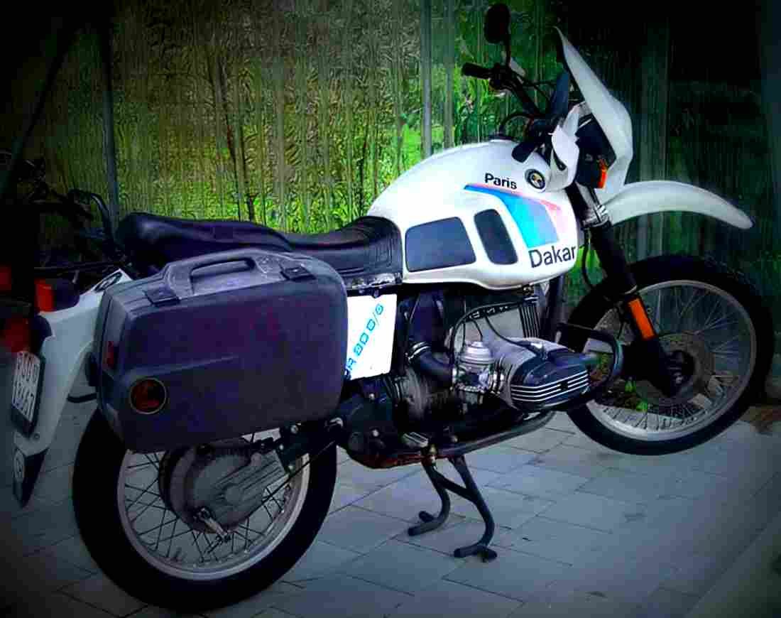 BMW R 100 GS Paris Dakar 1991 5 motorbike A4 Photo Print