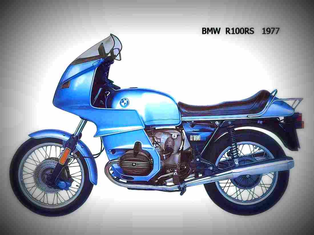 BMW R 100 RS 1989 6 motorbike A4 Photo Print
