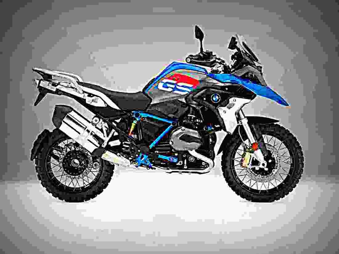 BMW R 1200 GS Rallye TE 2018 3 motorbike A4 Photo Print