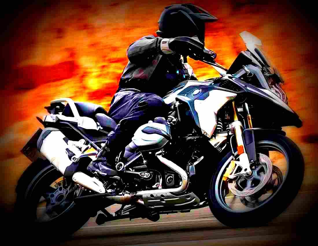 BMW R 1200 GS TE Exclusive 2018 2 motorbike A4 Photo Print