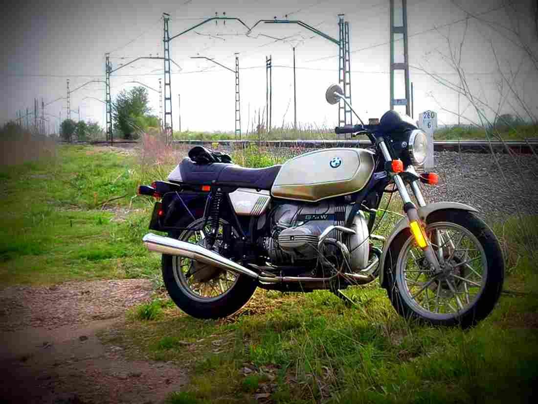 BMW R 45 (reduced effect) 1980 2 motorbike A4 Photo Print