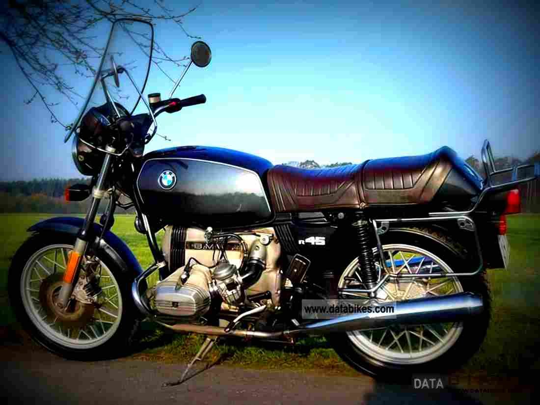 BMW R 45 (reduced effect) 1983 2 motorbike A4 Photo Print